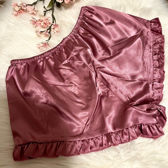 NWT Satin Soft Sexy Pink Purple Shorts - Picture 8 of 10